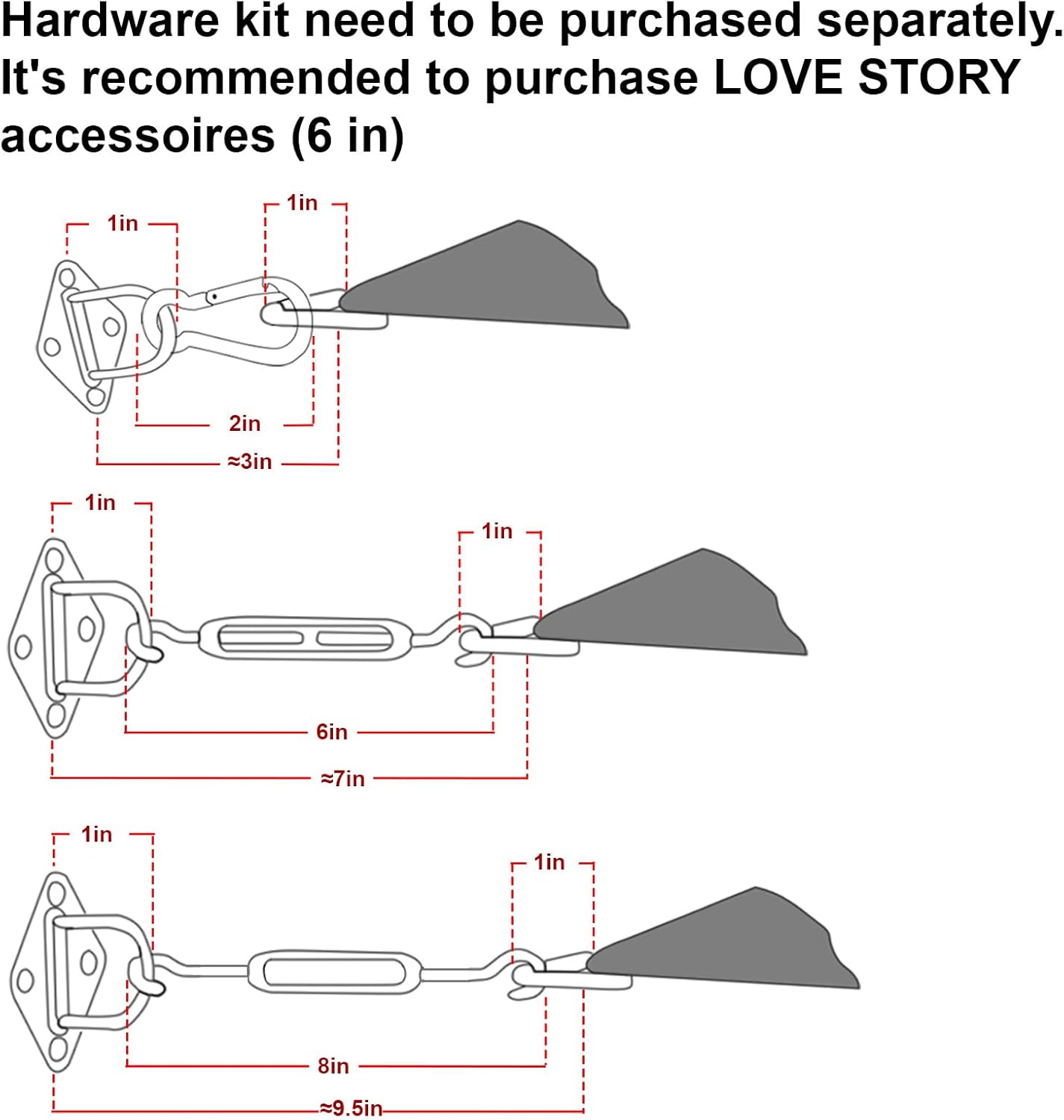 LOVE STORY – Toldo rectangular de bloqueo de rayos UV, impermeable, perfecto para patio, jardín, patio trasero