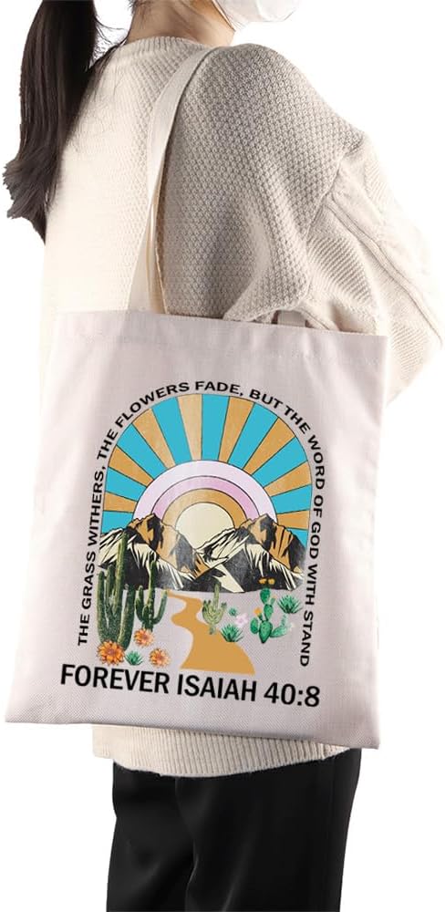 Bolsas de mano con versículo bíblico para mujer, regalos cristianos, bolsa de hombro de Jesús, regalos de bautismo religioso para cristianos ISAIAH