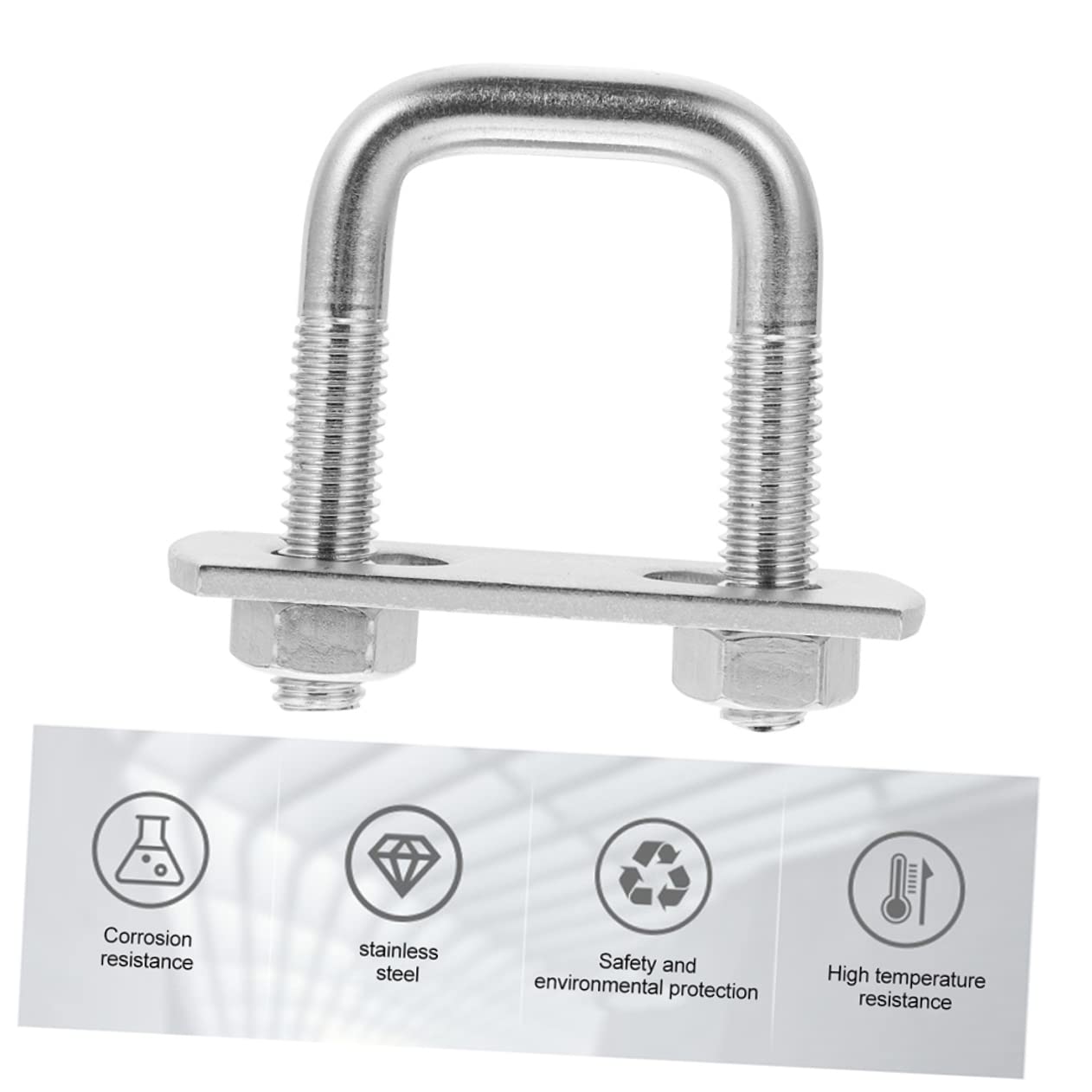 SOLUSTRE 4 unids U-Bolt Bolt U Bolt para Hardwares Antena Mástil Abrazadera Poste u Bolt Round Bend Bolt Reemplazo u Bolt Remolque u Tornillos