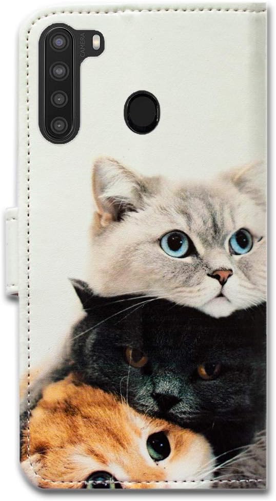 Bcov Funda para Galaxy A21, diseño de gato marrón con tapa para Samsung Galaxy A21 2020