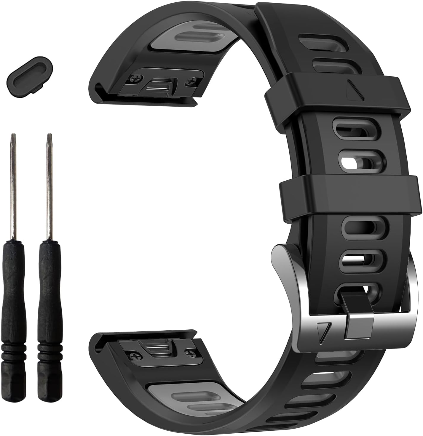 Correa de repuesto QuickFit de 1.024 in para Fenix 7X Pro, correa de silicona EZMVZKU Sport compatible con Garmin Tactix 7 Pro Enduro 2 Fenix 6X Pro