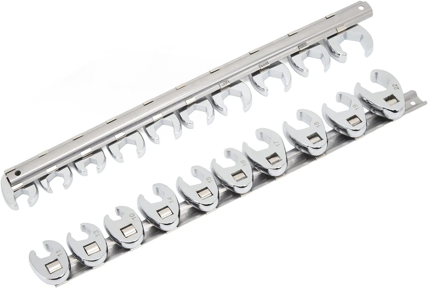 Fydun Juego de herramientas de llave de tuerca métrica, 10 piezas, juego de llaves de pie de cuervo, adaptadores de llave Crowfeet de 0.394 in a