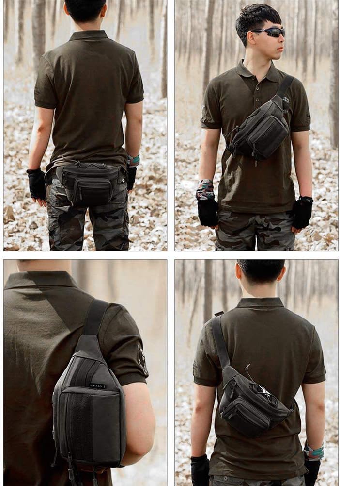 Huntvp Cangurera militar táctica, impermeable, para excursiones, alpinismo, actividades al aire libre.