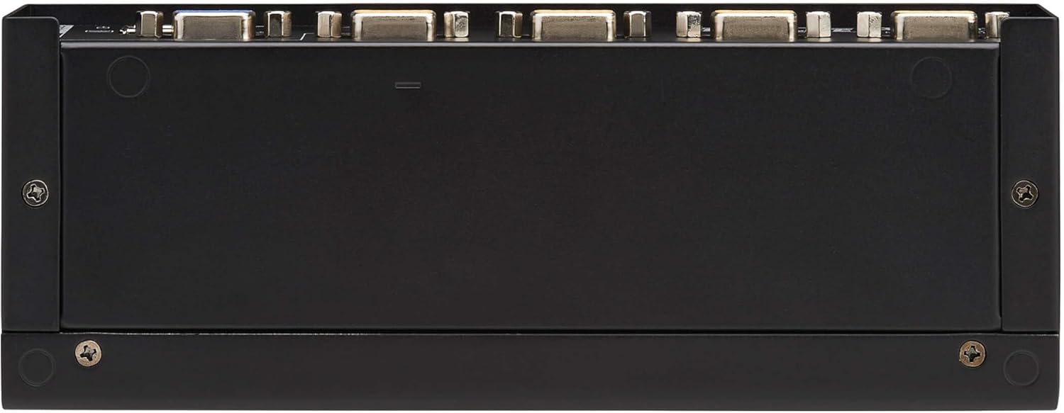 Tripp Lite Conmutador KVM de 4 puertos VGA con puerto USB o PS2 para teclado, mouse, PC de escritorio, 4 computadoras 1 monitor, Plug and Play,