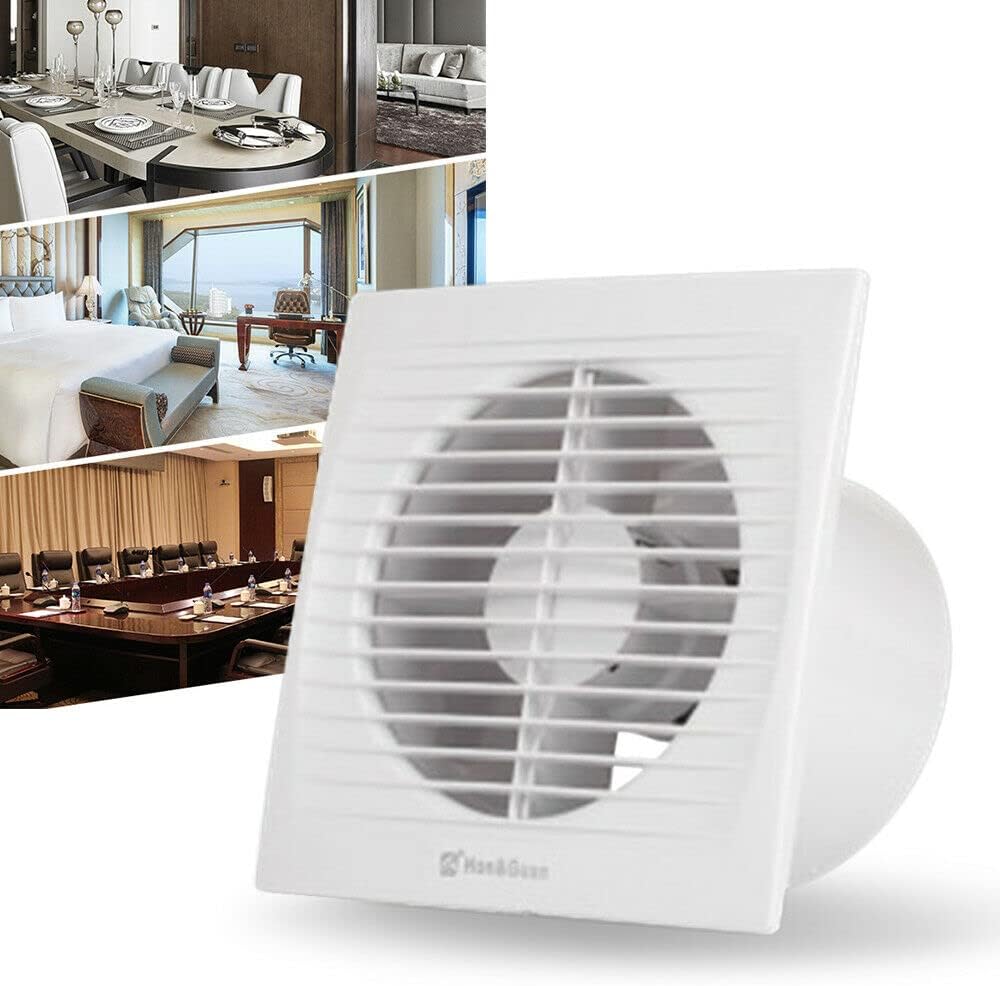 DNYSYSJ Ventilador de ventilación de baño de 6 pulgadas montado en la pared, salida de aire, soplador de inodoro para cocina, baño, sala de estar