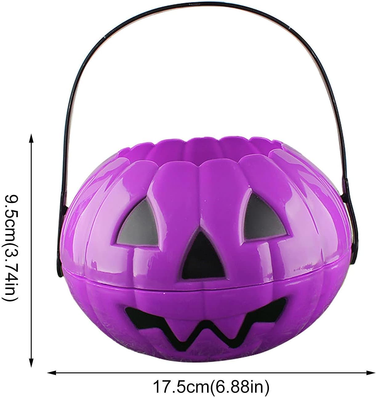 Cubo para dulces de Halloween, cubos de dulces de Halloween, bolsas de dulce o truco, reutilizable, portátil, cara de calabaza, bolsas para fiestas