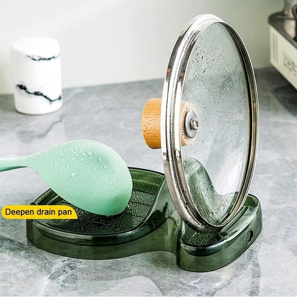 Soporte multifunción para espátulas de cocina, soporte para cucharas con soporte para tapa, espátula de cocina multifunción, soporte para espátulas