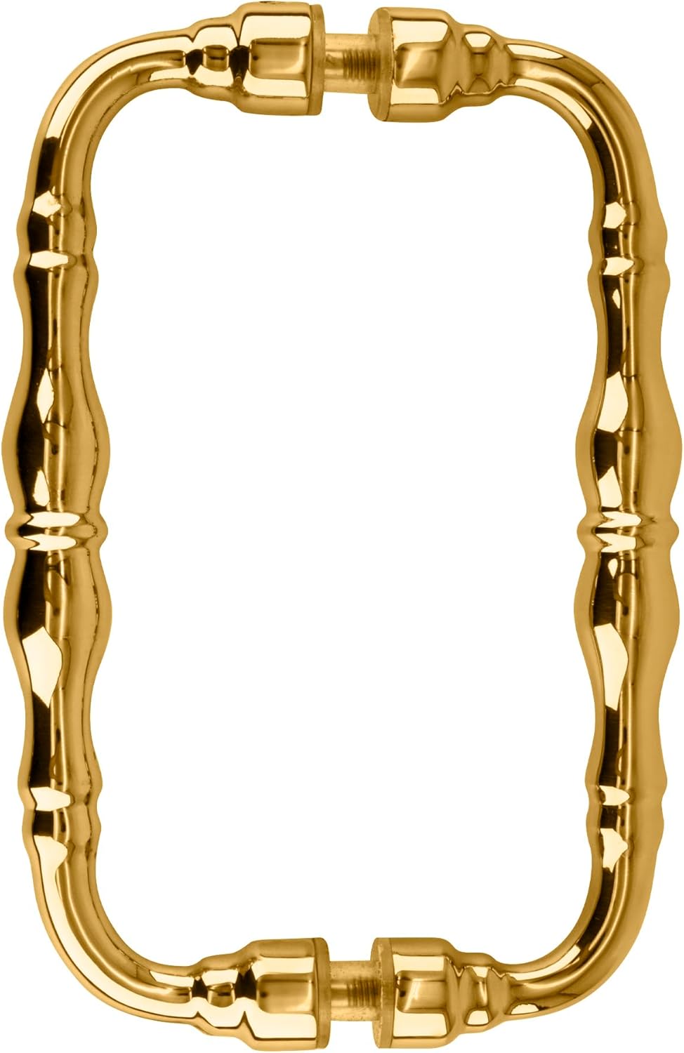BRIXWELL HT-6BTB-PB – Manija de puerta de ducha de 6 pulgadas de centro a centro, serie tradicional, montaje posterior a trasero, latón pulido