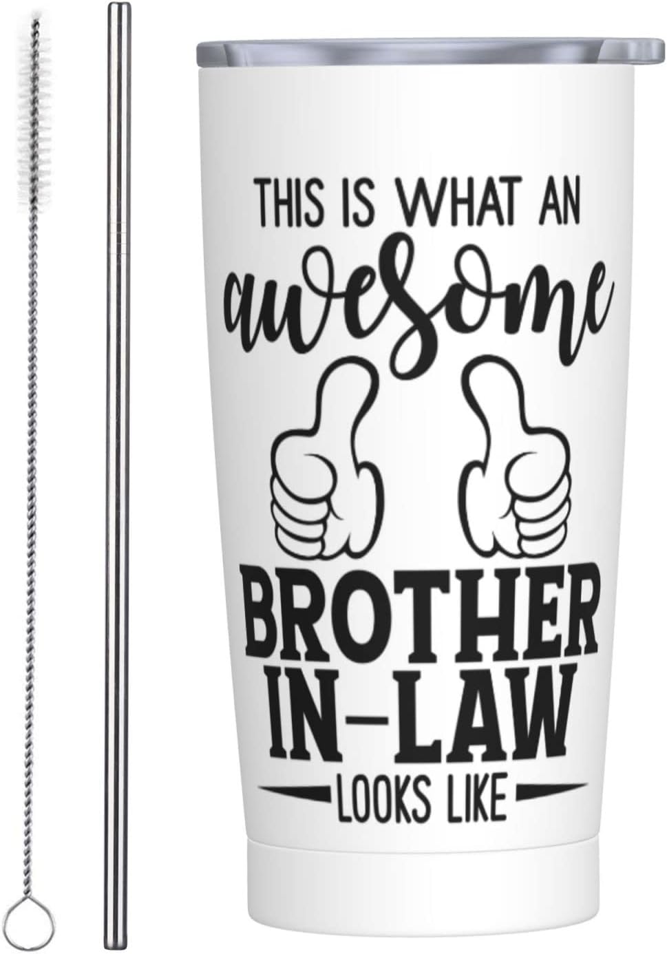 This Is What An Awesome Brother in Law Looks Like, regalos de Navidad para hombres y él, divertida taza de café al vacío, taza de viaje aislada con