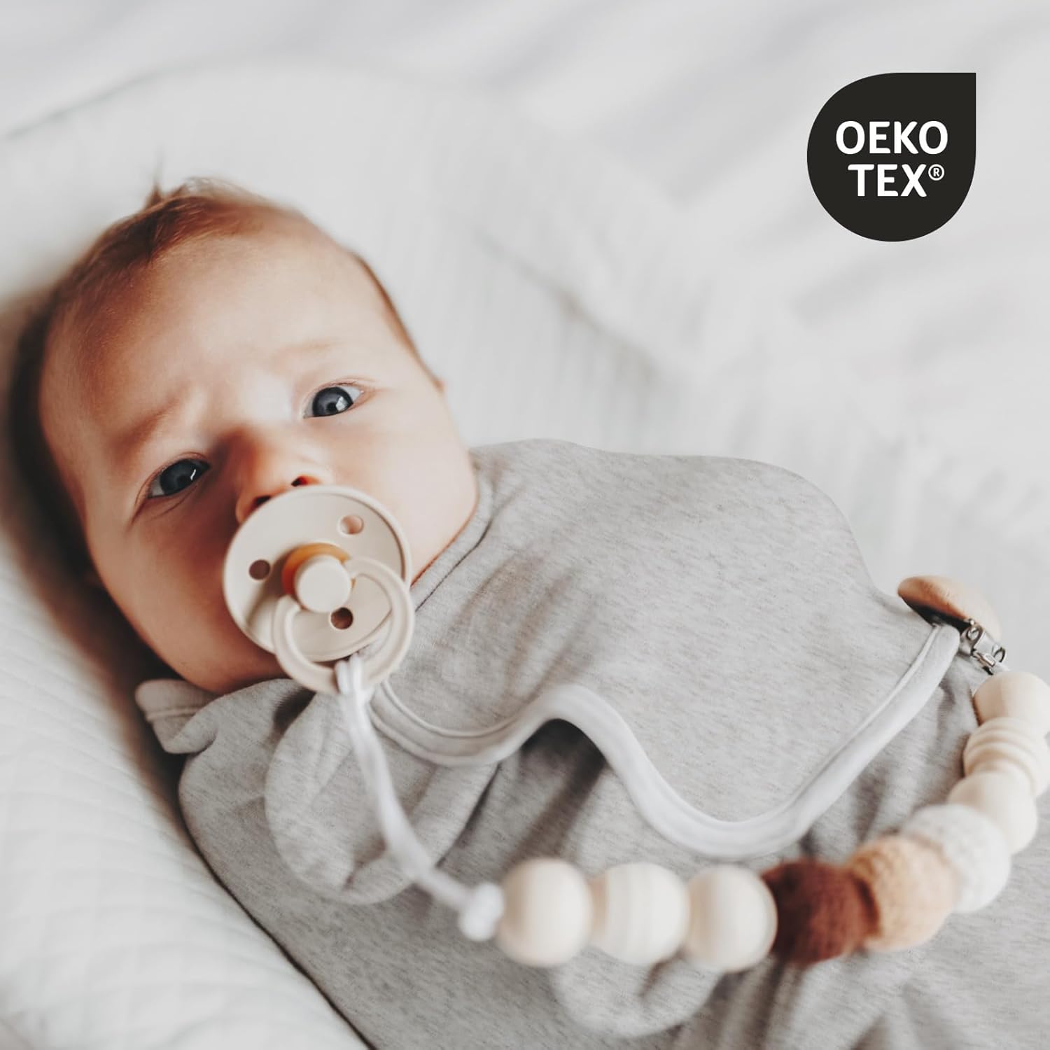 Soarwg Kids Oeko-TEX – Manta para envolver al bebé, manta orgánica para bebés de 0 a 3 meses, saco de envolver, ajustable, para recién nacido,