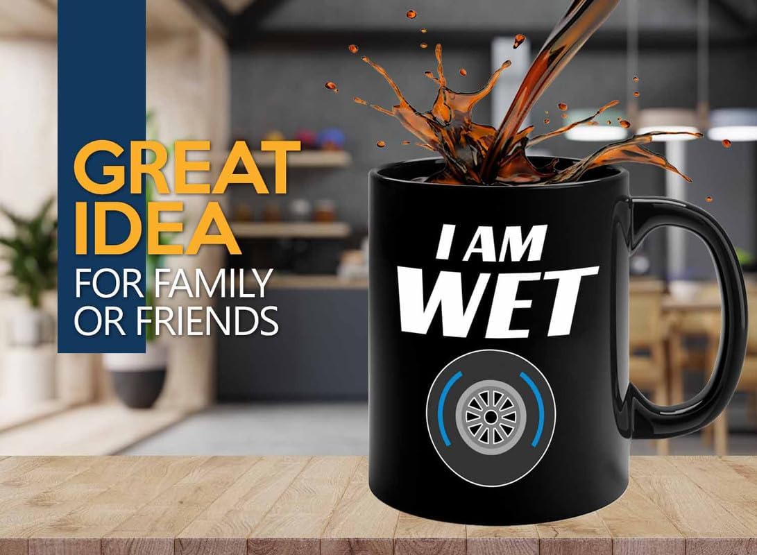 Racer Coffee Mug 11oz Black – I’m Wet – Fuel Speed Racer Car Guys Circuit Automotive Racing Boy Gifts For Him Dad Men Boyfriend