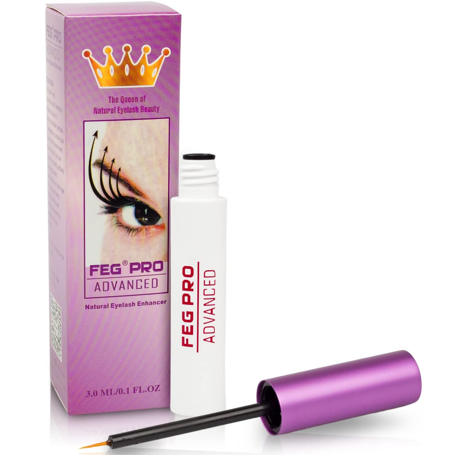 FEG Pro Advanced – Suero potenciador de pestañas natural extra fuerte especialmente formulado para crecer pestañas naturalmente más gruesas, más