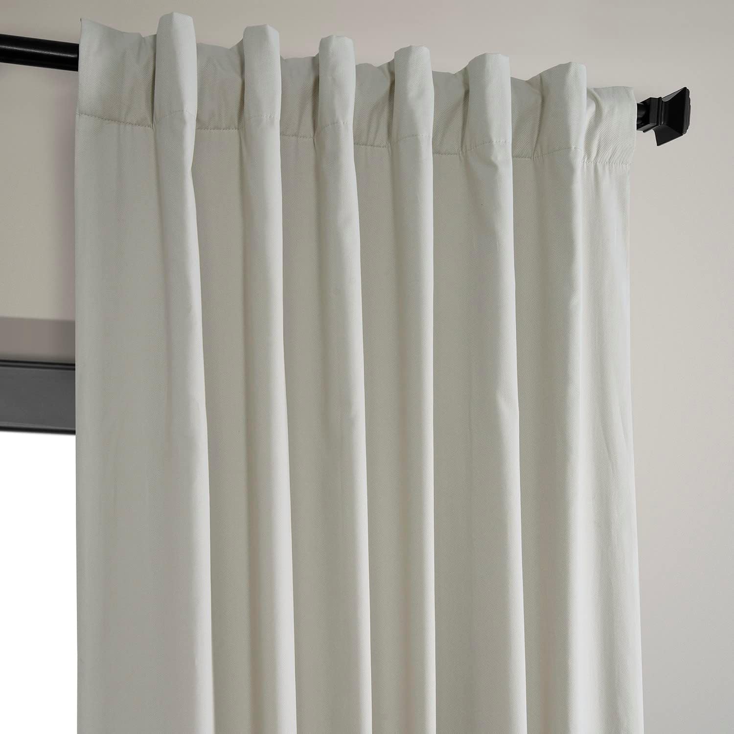 HPD Half Price Drapes Cortinas opacas para dormitorio y sala de estar, 50 x 84 pulgadas, algodón sólido, PRCT-BO12B-84 (1 panel), color gris claro