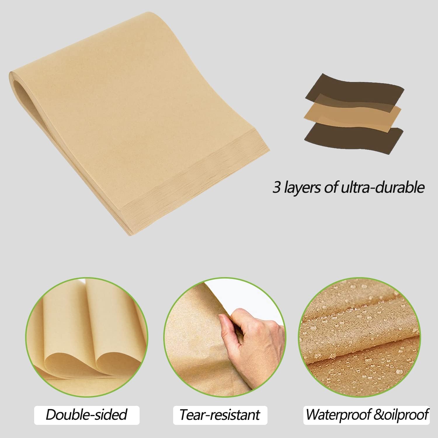 150 alfombrillas de papel grandes para secadora de congelación para cosecha, accesorios de bandeja de liofilización, 100% papel pergamino
