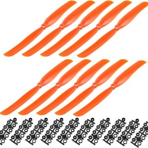 uxcell RC Propellers CW 9050 9×5 pulgadas 2 paletas de ala fija para juguete de avión, nailon naranja, 10 piezas con anillos adaptadores uxcell RC Propellers CW 9050 9×5 pulgadas 2 paletas de ala fija para juguete de avión, nailon naranja, 10 piezas con anillos adaptadores