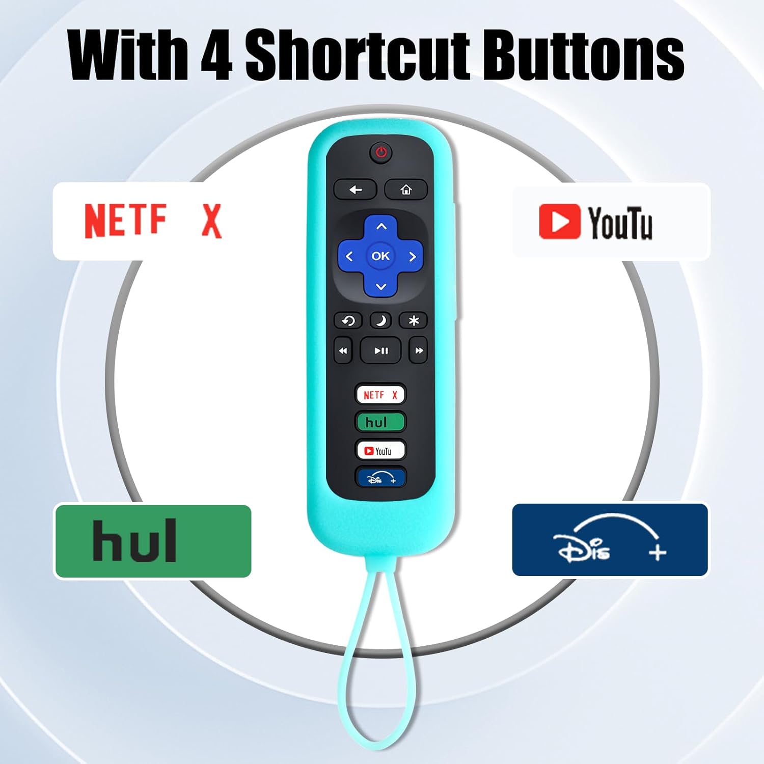 Control remoto de repuesto compatible con TCL RokuHisense RokuOnn RokuInsignia RokuElement RokuWestinghouse Roku TVNo es compatible con Roku