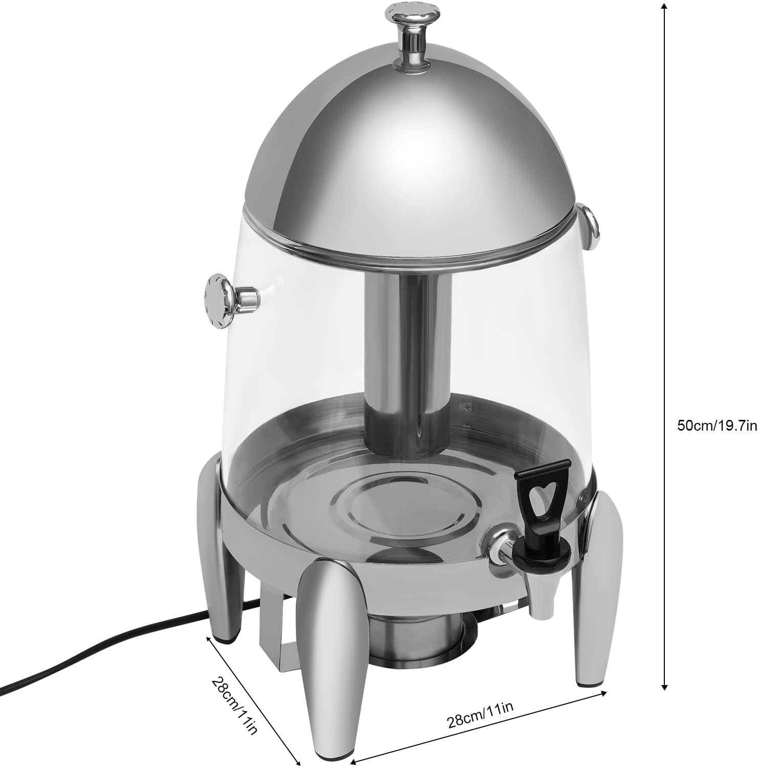 Máquina de chocolate caliente de 12L3.2 gal Dispensador eléctrico de bebidas dispensador de bebidas aislado dispensador de acero inoxidable