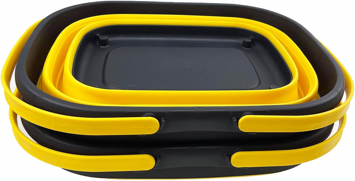 SAMMART Cesta plegable de 17 L con asa, cesta de picnic portátil al aire librecráter con ruedas giratorias de 360, bolsa de compras plegable, ahorro