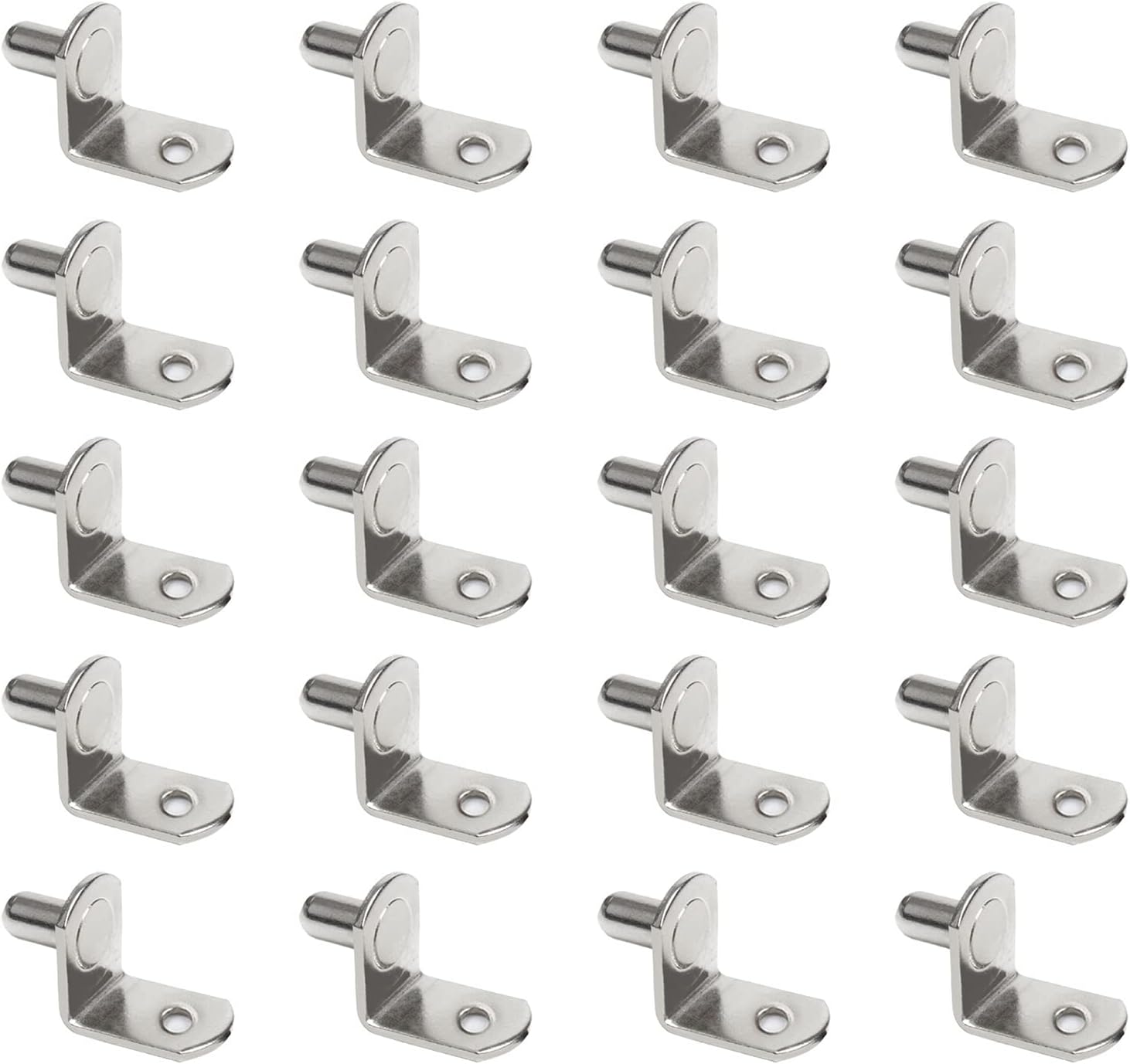 20 piezas de metal para armario de armario, pasadores de soporte, clavijas para estanterías, estantes separadores, soportes de almacenamiento de