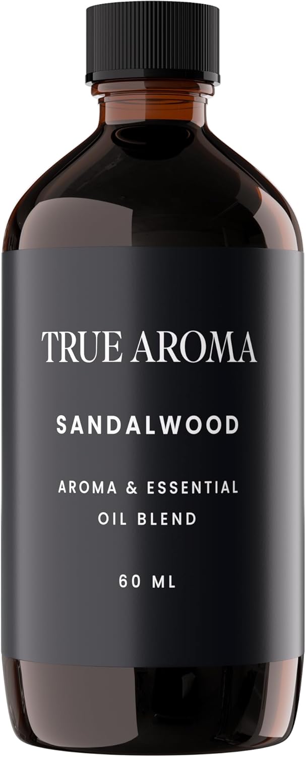 TRUE AROMA Aceite esencial de sándalo, aceites esenciales de sándalo para difusores de aroma, cedro, cardamomo, violeta, papiro, cuero, ámbar, iris,