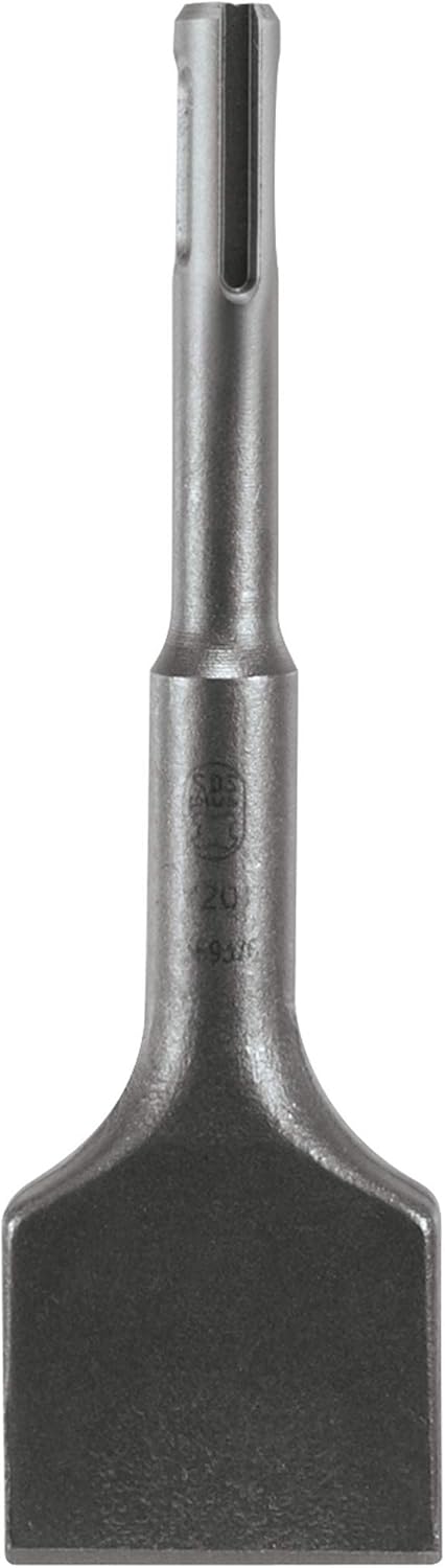 BOSCH HS1485 1-12 In. x 5-34 In. Stubby Scaling Chisel SDS-plus Bulldog Hammer Steel, Plata