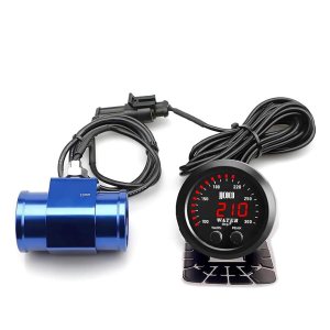 Medidor universal de temperatura del agua de 2.047 in 0-300F (-17  187C) LED digital rojo electrónico DC12V para automóvil automotriz con adaptador Medidor universal de temperatura del agua de 2.047 in 0-300F (-17  187C) LED digital rojo electrónico DC12V para automóvil automotriz con adaptador