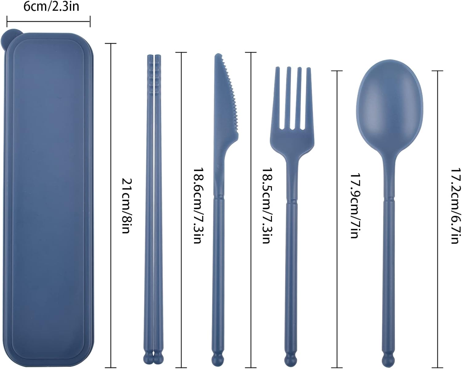 Juego de utensilios portátiles con estuche, 2 juegos de utensilios de camping, juego de utensilios de viaje con estuche, juego de cubiertos de