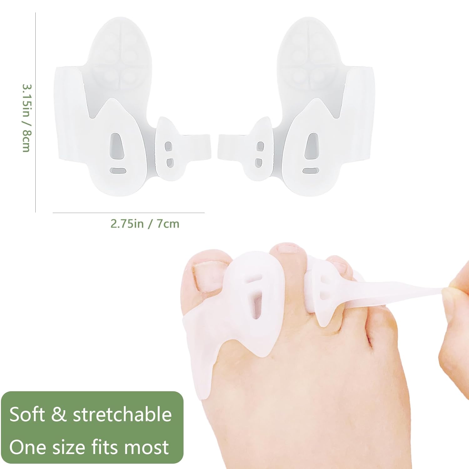 Almohadillas para juanetes para llevar con zapatos, paquete de 4 protectores de cojín de gel para juanetes, almohadillas de dedos grandes, protector