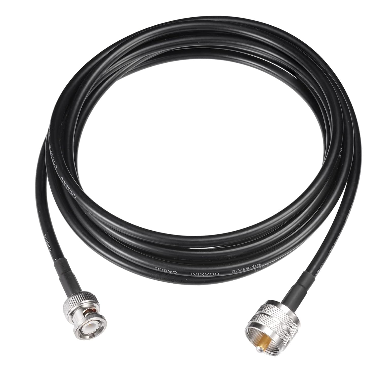 Eightwood Cable adaptador de antena de radio portátil UHF PL259 macho a BNC macho coaxial RG58 Jumper 10 pies para radio CB, radio aficionada, radio