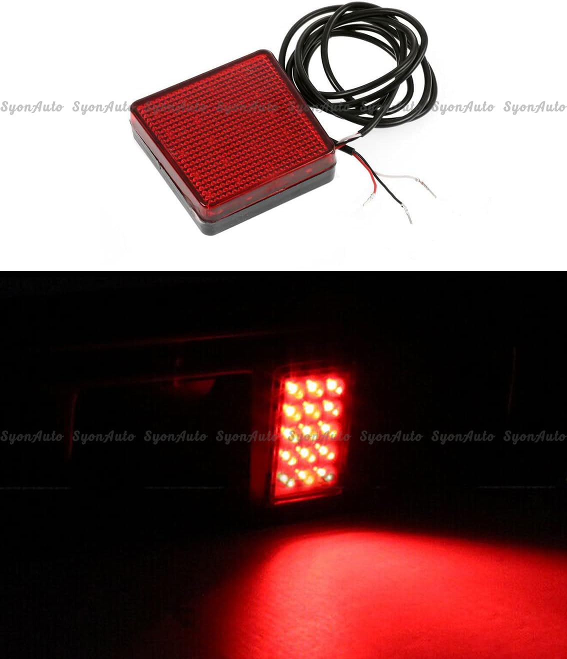 Compatible con difusor trasero de aleta de tiburón negro brillante Honda Civic Sedan 2022-2024 con luz de freno LED y divisores laterales