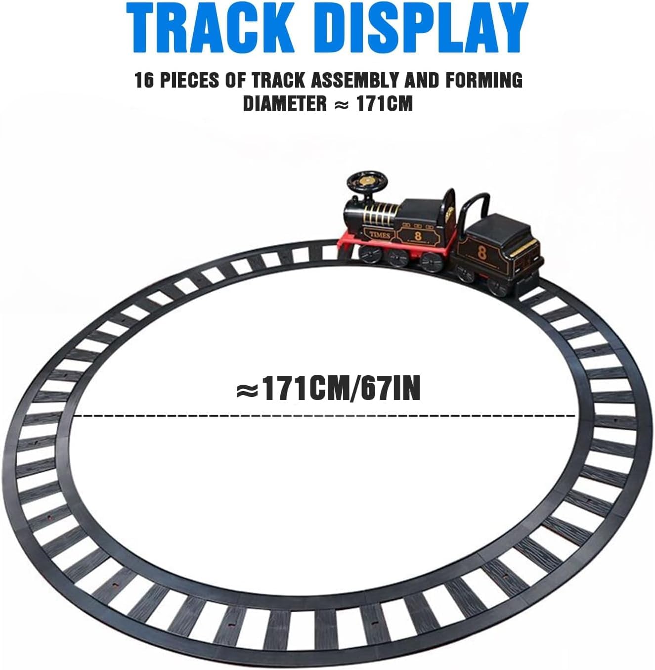 Juego de tren eléctrico de juguete con pista de 2 plazas, automóvil de carga, música, regalos ligeros de cumpleaños de Navidad para niños pequeños,