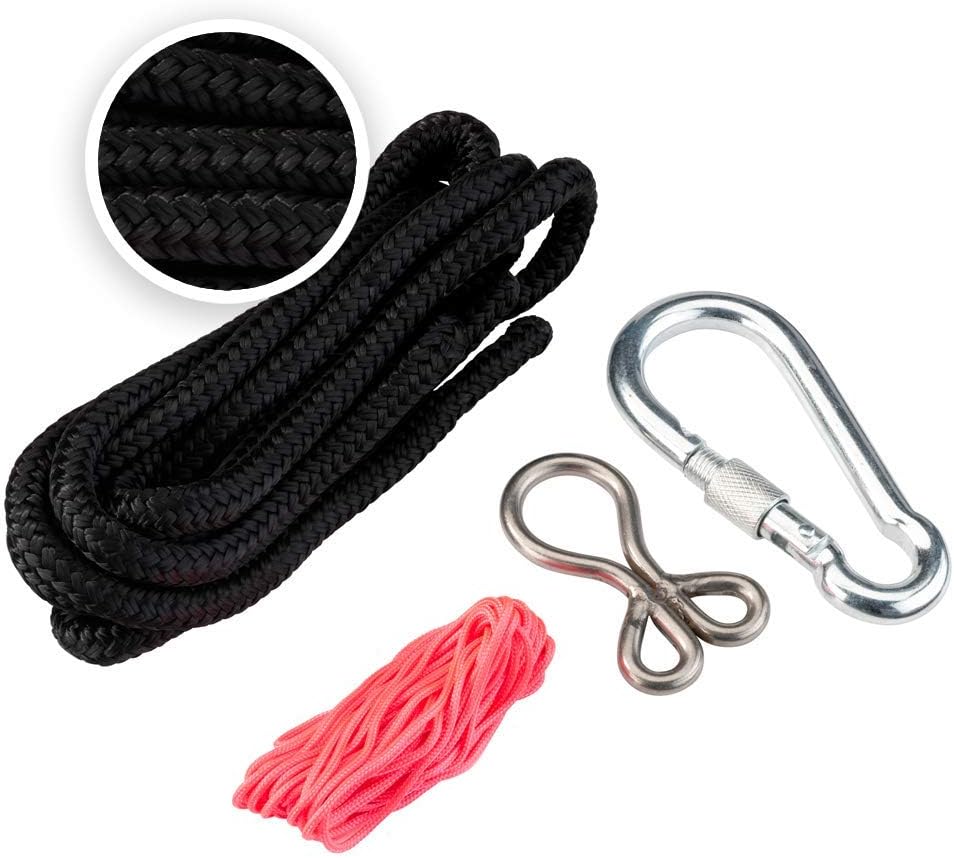 Kit colgante de columpio de árbol de 10 pies con cuerda de nailon totalmente ajustable