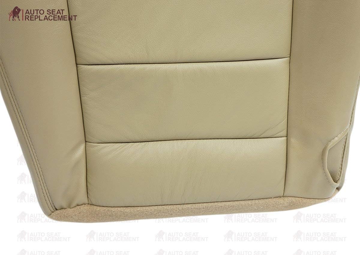 Funda de asiento de cuero sintético de repuesto para Ford F250 F350 Lariat Crew Cab 2003, 2004, 2005, 2006, 2007, color marrón (parte inferior del