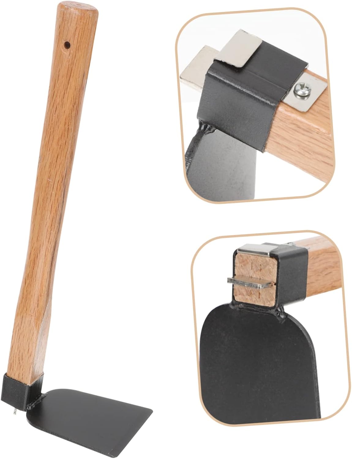 Yardwe Manejar Azada Jardín Hierro Conveniente Ligero Cabeza De Mano Excavación De Madera Jardinería Herramienta De Deshierbe Flor De Mano Suelo