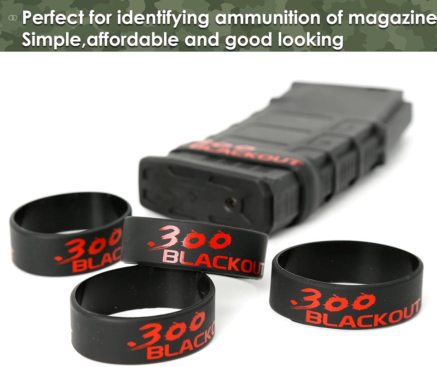 Aolamegs Paquete de 510 bandas para revistas, 5.56 OTAN, 300 apagones, 300 Subsonic, .223 Remington, .308 Winchester, 7.62 x 39, bandas de silicona