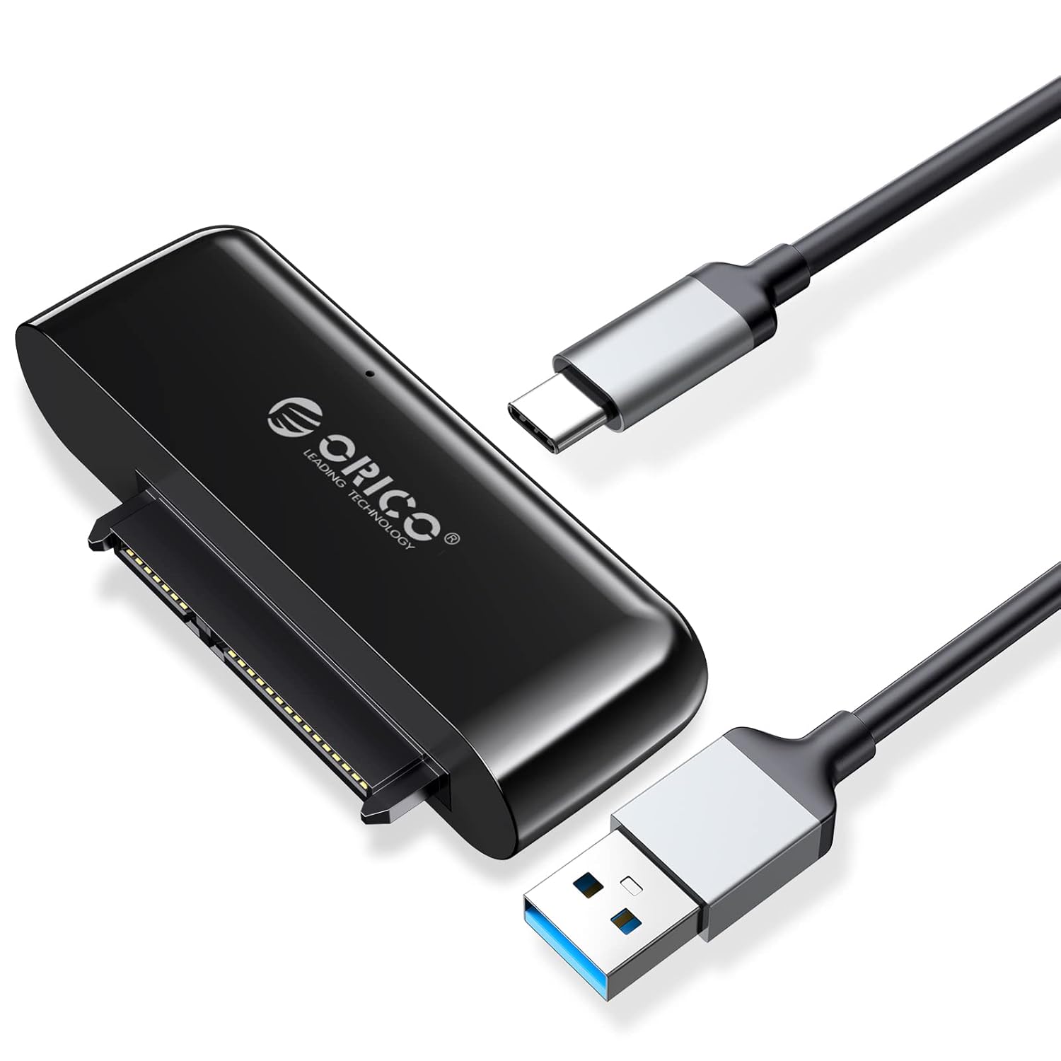 ORICO Adaptador SATA a USB, USB 3.0 externo a SATA III convertidor de lector de disco duro USB 3.0 a SATA III de 2.5 pulgadas HDDSSD con funda de