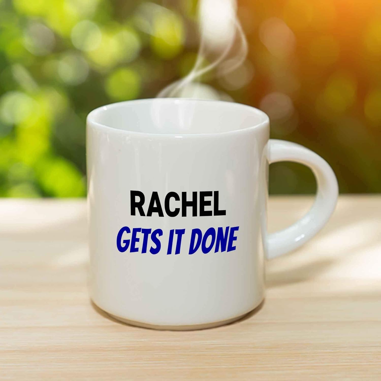 Rachel Gets It Done Taza de café  Taza de cerámica personalizada con nombre, taza personalizada, regalo de cumpleañosNavidad, regalo de vacaciones,