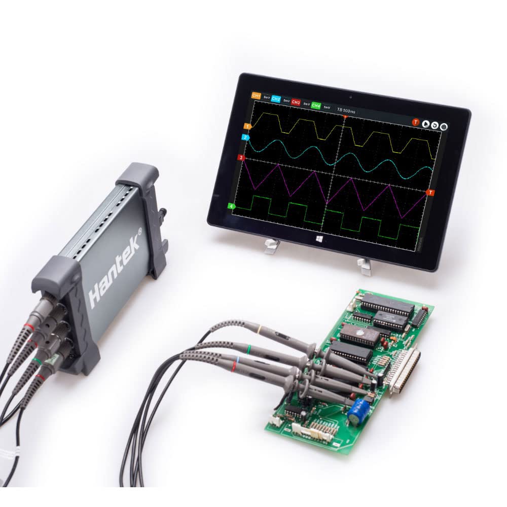 Osciloscopio USB automotriz Hantek Hantek6074BE Kit I II III IV Osciloscopio de 4 canales Hantek Osciloscopio USB automotriz 70MHz 1GSas (6074BE-kit
