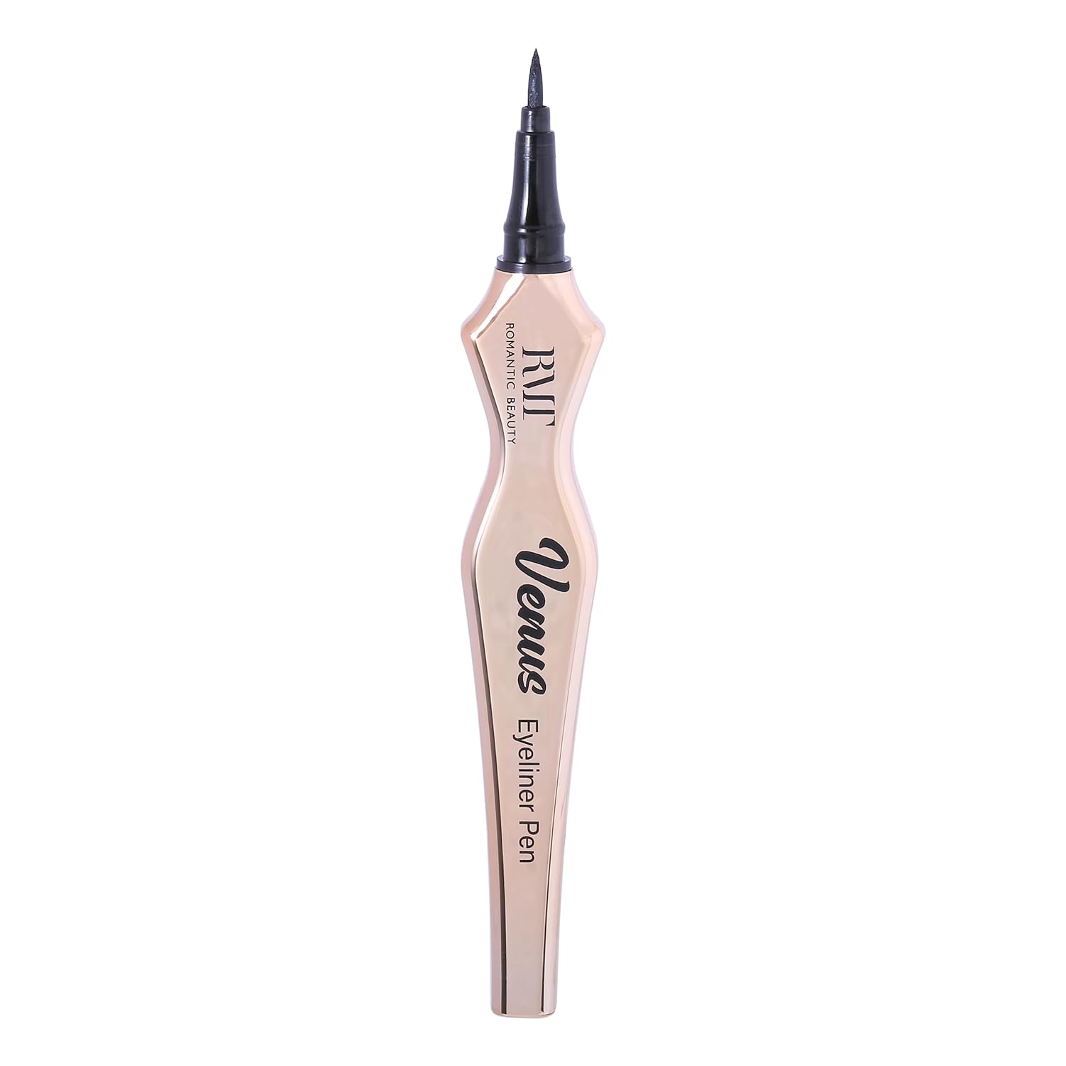 VENUS  Lápiz delineador de ojos fino negro líquido impermeable con espejo incorporado