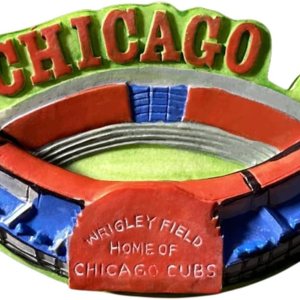 Wrigley Field Chicago United States – Imán para nevera, recuerdo de viaje, decoración de nevera, calcomanía magnética para manualidades, colección Wrigley Field Chicago United States – Imán para nevera, recuerdo de viaje, decoración de nevera, calcomanía magnética para manualidades, colección