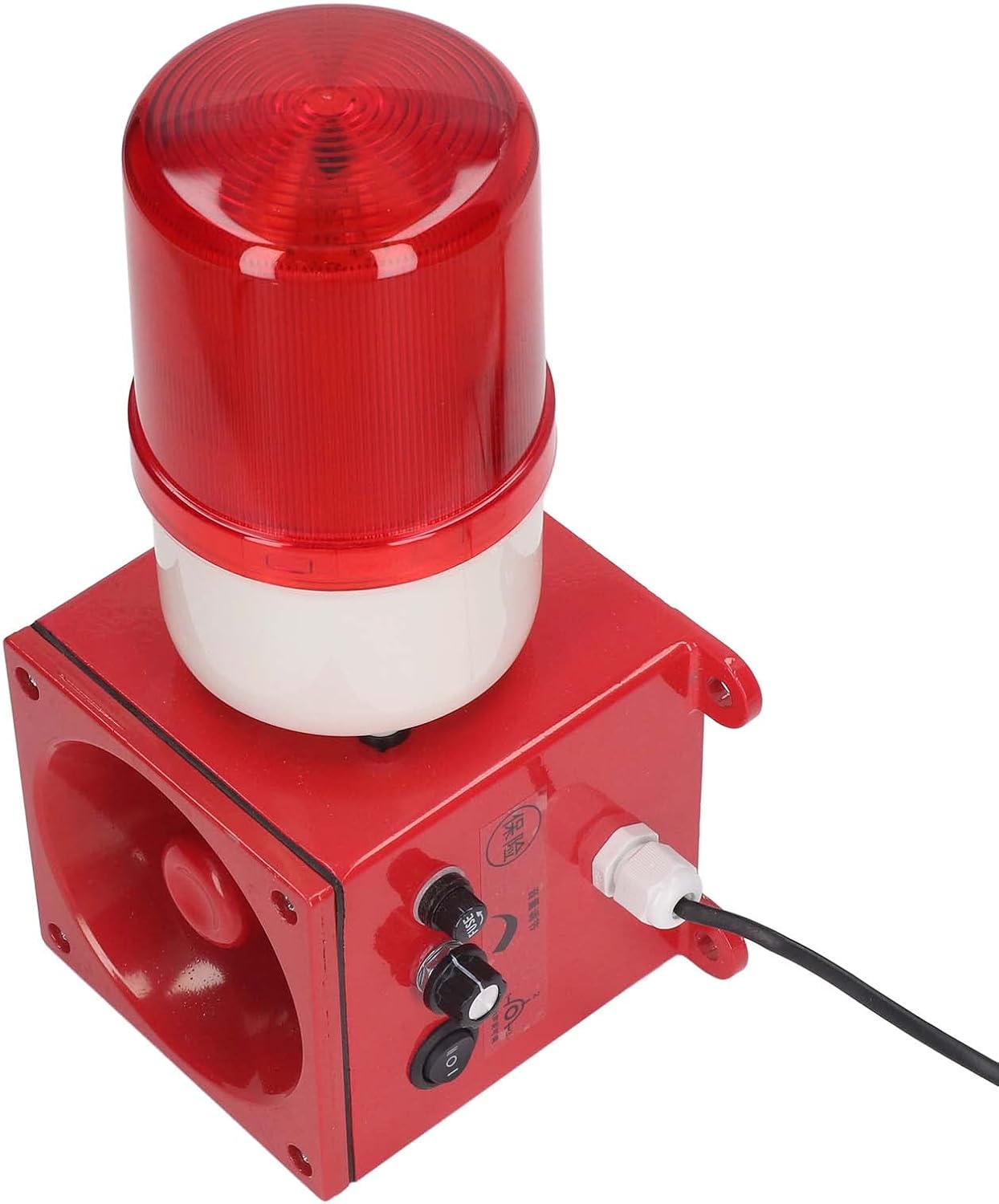 Lámpara de advertencia industrial resistente al agua, alarma visual audible, 120dB, 3 ajuste de volumen, luz estroboscópica de seguridad, luces de