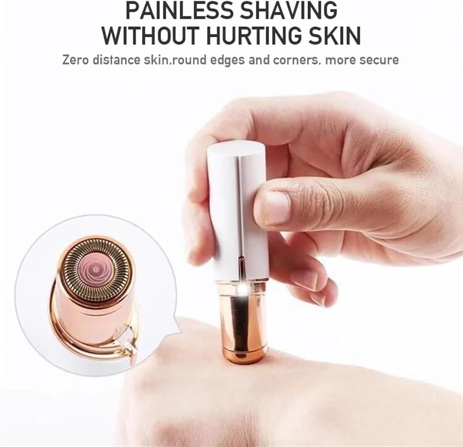 Depilación facial recargable por USB para mujeres, removedor de vello facial sin dolor para mujeres, tamaño de lápiz labial, para labio