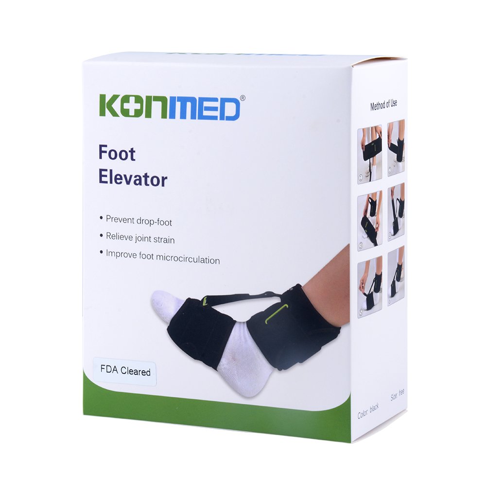 Soporte ajustable para pie caído, unisex, para ortesis de pie derechoizquierdo, soporte de tobillo, mejora la marcha al caminar, alivia eficazmente
