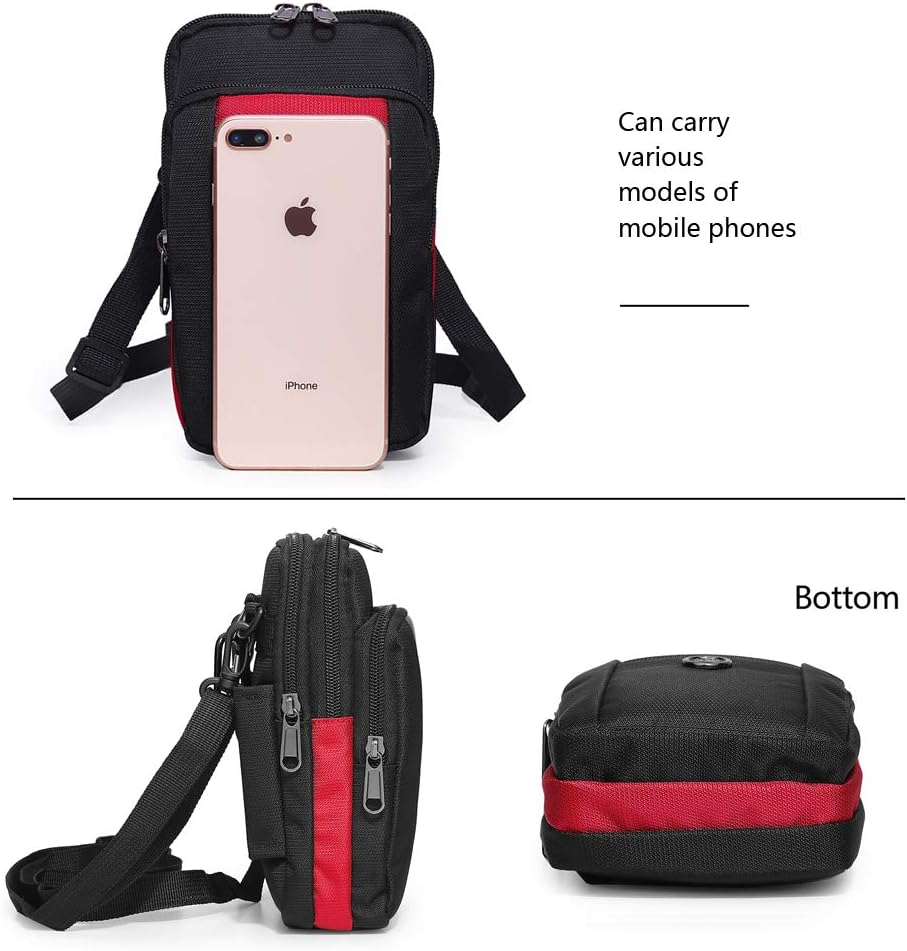 Bolsa de teléfono multifunción resistente al agua de tela Oxford con un hombro, bolsa cruzada diagonal, funda para teléfono inteligente, bolsa para