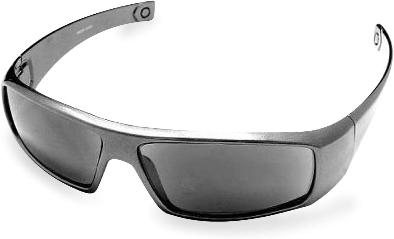 Gafas de sol de lectura clásicas envolventes para hombre y mujer, Plateado oscuro