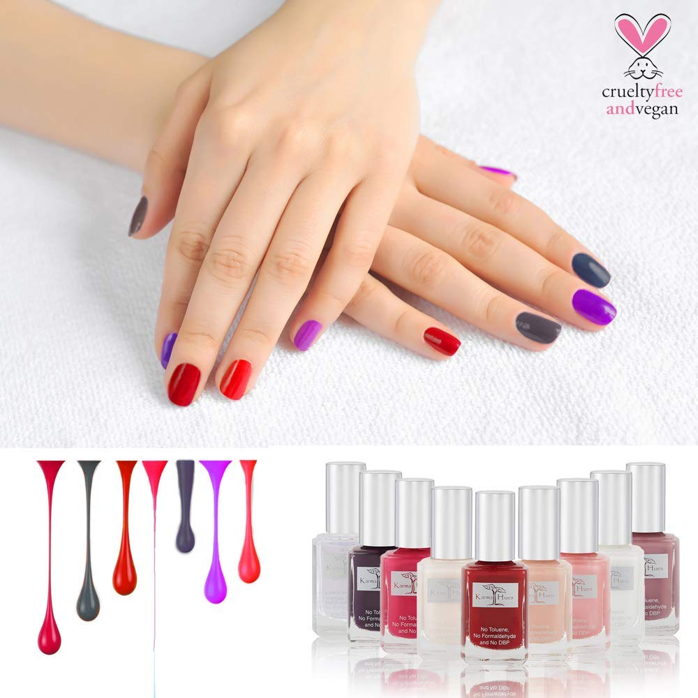 Esmalte de uñas de Navidad Karma’s Splash  Juego de base de esmalte de uñas natural  Removedor de esmalte de uñas lavanda  Arte de uñas no tóxico