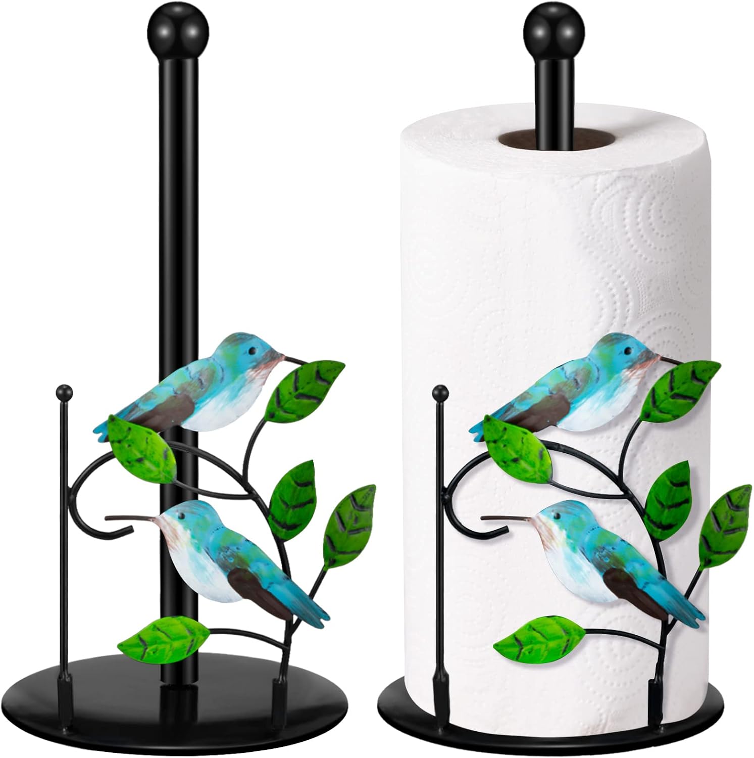 Toallero de papel decorativo para encimera, soporte de toalla de papel de metal, dispensador de rollos de cocina con base para cocina, baño, mesa,