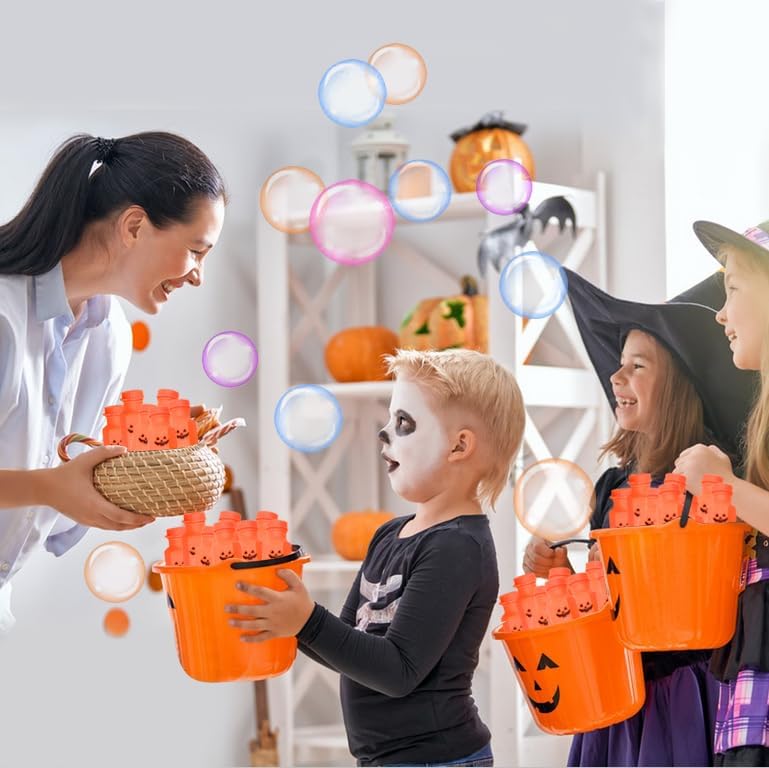 48 varitas de burbujas de Halloween a granel para niños, recuerdos de fiesta de Halloween, uso de actividades al aire libre e interiores (Halloween)