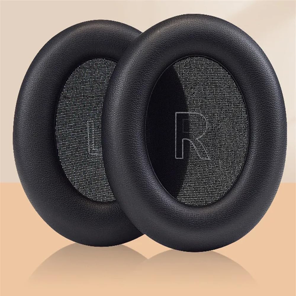 Almohadillas de repuesto Q30Q35 para Anker Soundcore Life Q30BT Q35BT Soundcore Auriculares Auriculares Funda de cuero Orejera, Negro