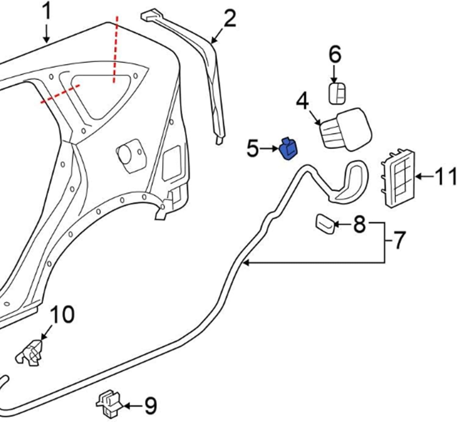 Colofulway 74494-T0A-A00 Muelle de puerta de combustible, resorte de cubierta de puerta de tanque de gas para Honda 2012-2016 CR-V, 2016-2022 HR-V,